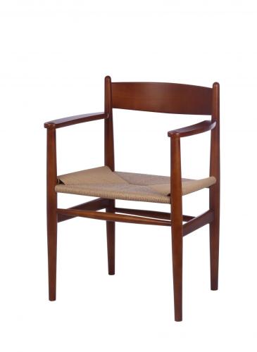 Réplica de sillas de reposabrazos CH37 de madera vintage