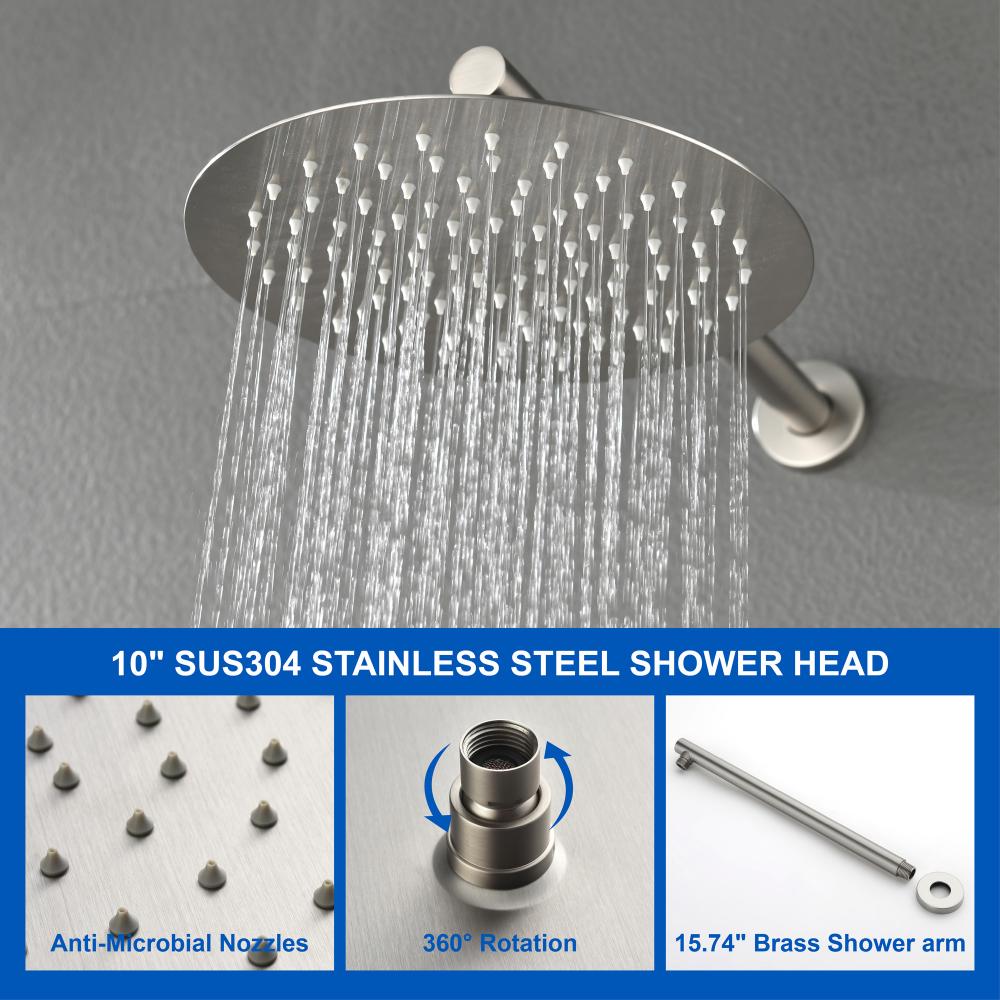 brushed nickel shower set 88054bn 10 8