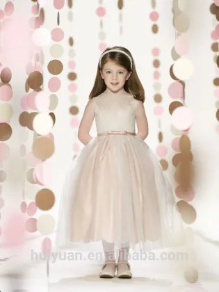 new style sequins beaded tulle flower kids costumes