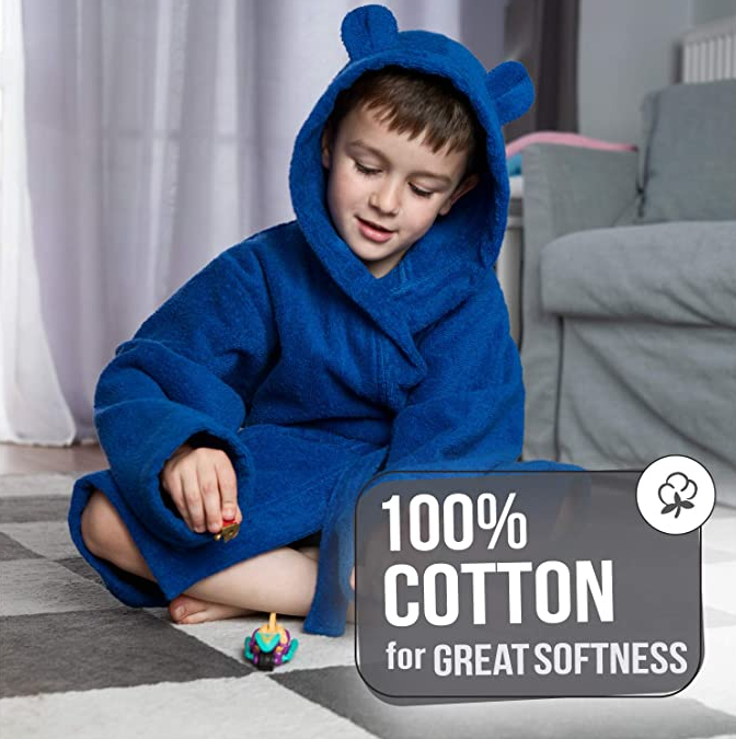 Children Bathrobe Cotton Terry Bath Robe