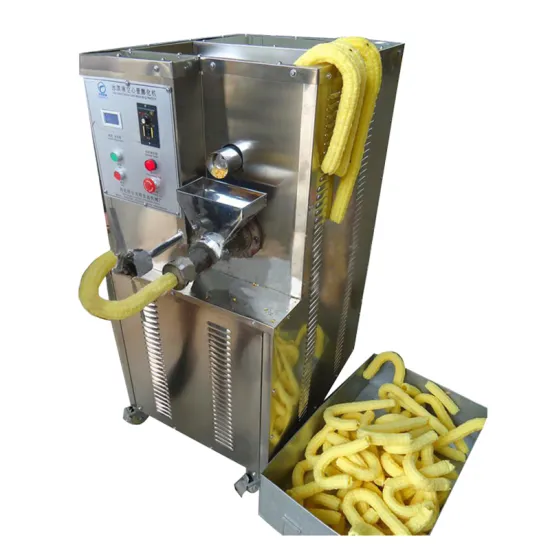J Shape Ice Cream Hollow Tube Corn Puff Machine