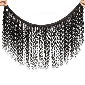 Tuneful   indian  Hair 100% human hair natural black  water wave hair extension fashionable style 3pcs