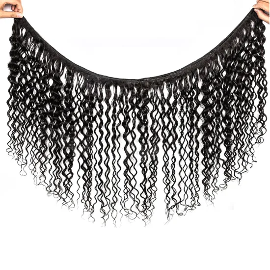 Tuneful   indian  Hair 100% human hair natural black  water wave hair extension fashionable style 3pcs