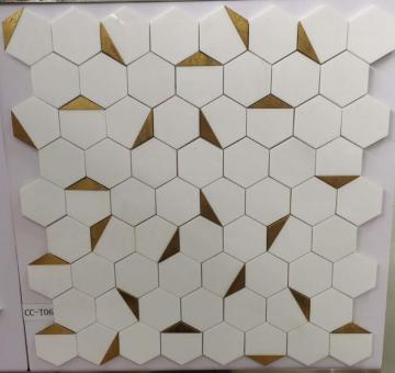 White Bathroom Floor Tile Mosaic Wholesale