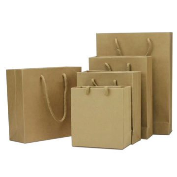 Personalized Brown White Gift Paper Bags with Handles