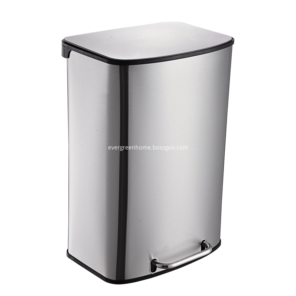 stainless steel rectangle home use trash can