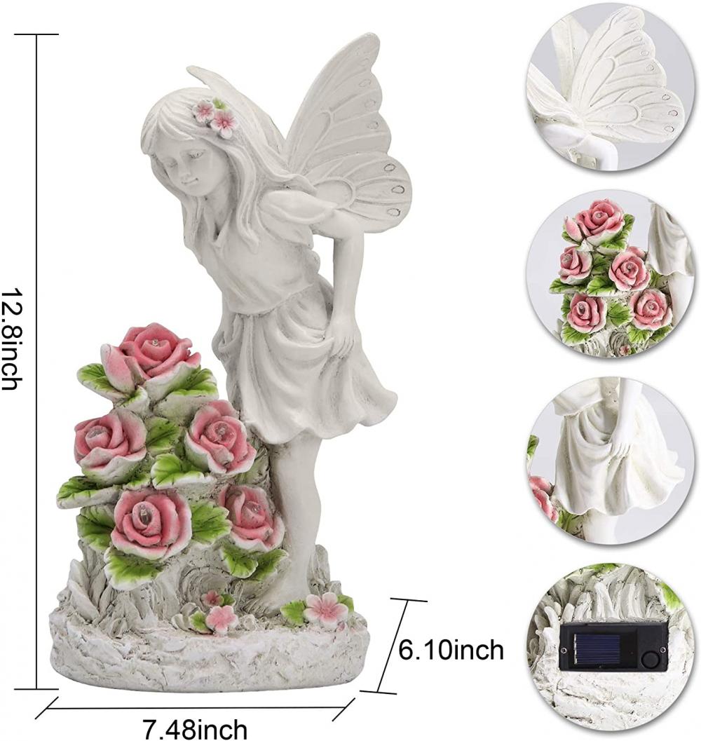 Estatuetas de jardim, estátua de anjo, estátua ao ar livre decoração