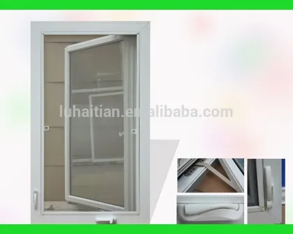 Latest home window design pvc Casement Window with manual opener
