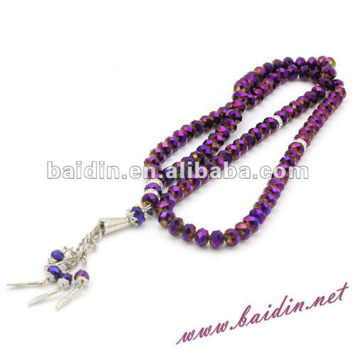 colorful crystal rosary light blue prayer bead