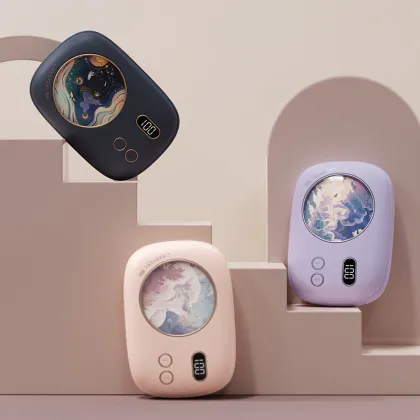 Pocket OEM Logo 10000mAh Portable ADATA Display Hand Warmer Power Bank