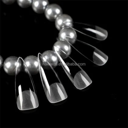 EU Fashion Long Stiletto Gelly Nail Art Tips with Matte Surface - Full Coverage Box Package