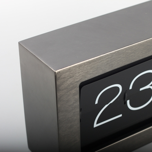 Flip Clock con scatola quadrata in metallo