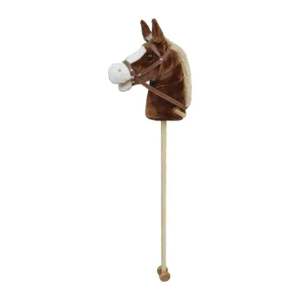 Plush horse head 35 inches stick hose with music case & mouth moving toys for kids