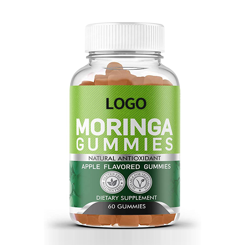 OEM/ODM Flavor natural de mere Moringa Gummies cu colagen pentru producerea mai multor lapte de explozie