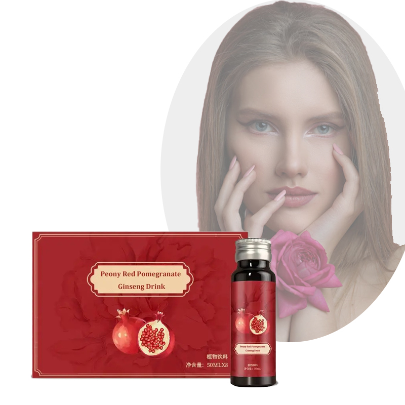 OEM/ODM Plant Extract Women Health Nourishing Immune Support Peony Extract Red Pomegranate Ginseng Women Iron Drink