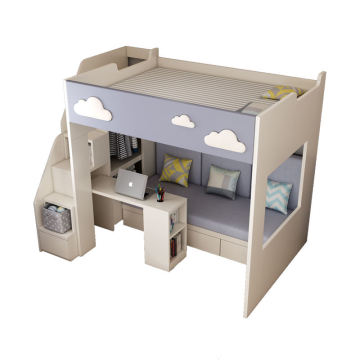 Durable Space-Saving Multi-Function Loft Bunk Bed for Girls' Bedrooms - Wooden Furniture