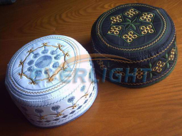 Muslim polyester computerized embroidery hat