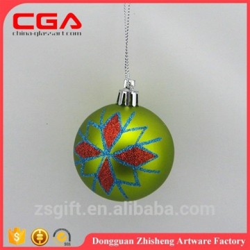 Painted 8cm plastic round ball hanging plastic ball for christmas tree decoration