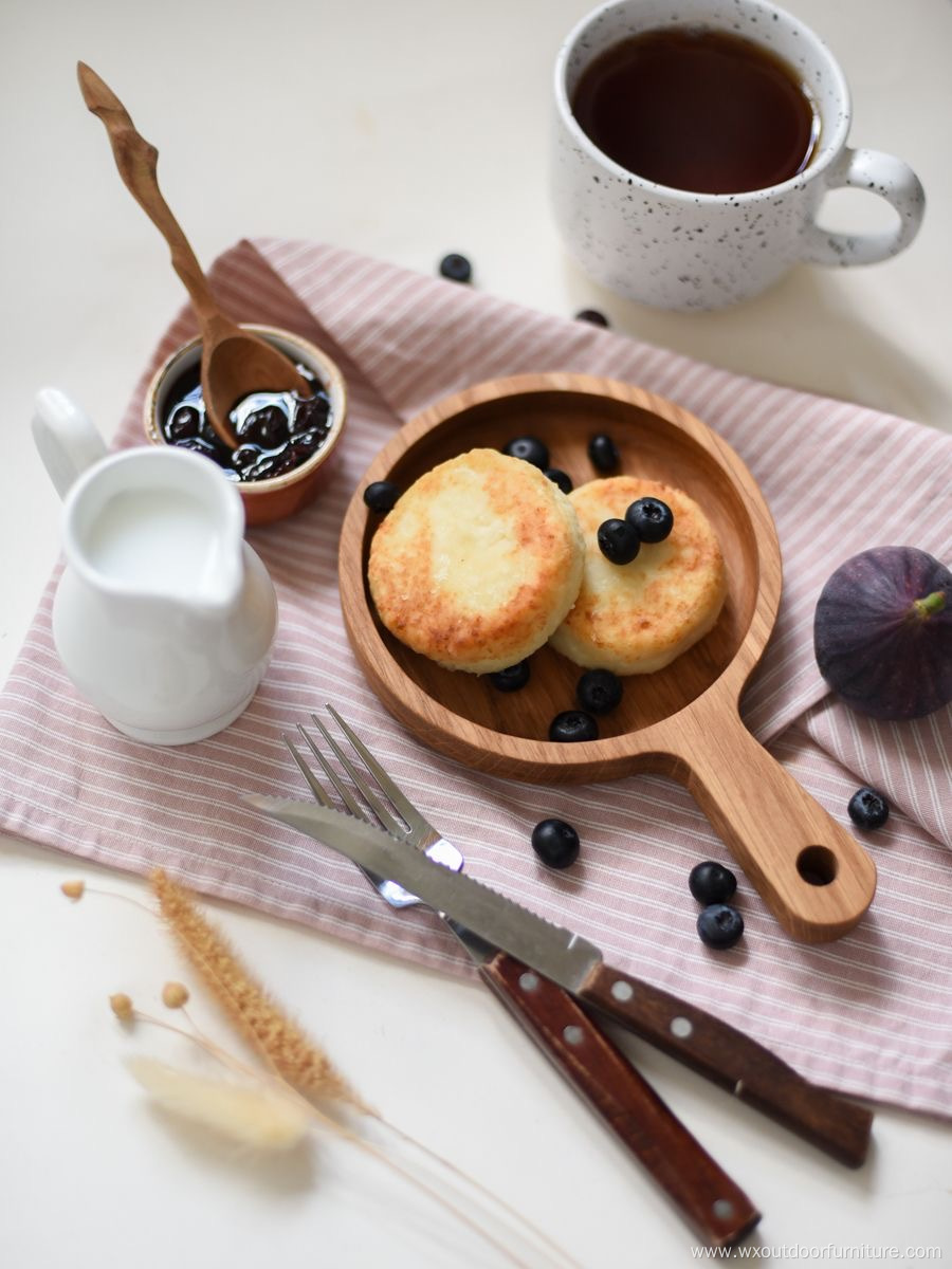 Factory Wholesale New Fashion Modern Style Cake Food Kitchen Coffee Small Wood Dinner Serving Tray