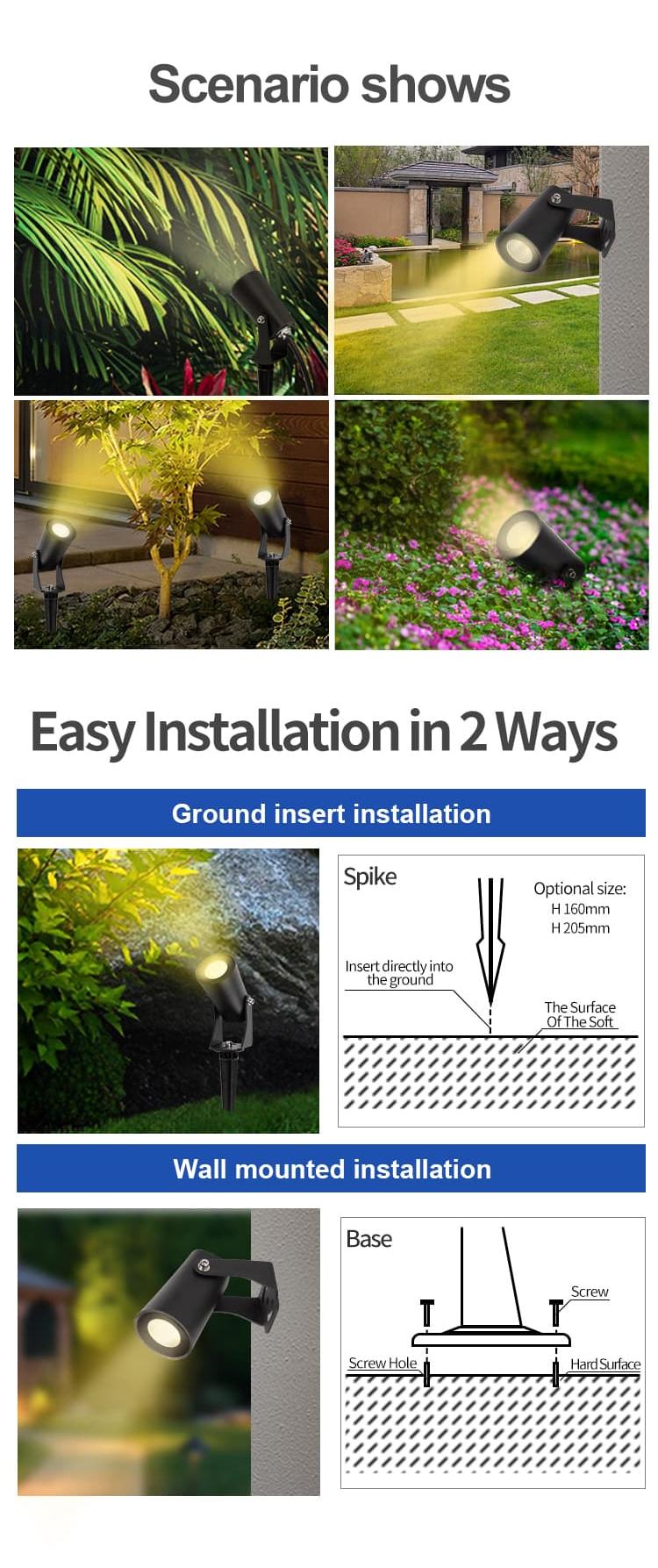 led garden spike light