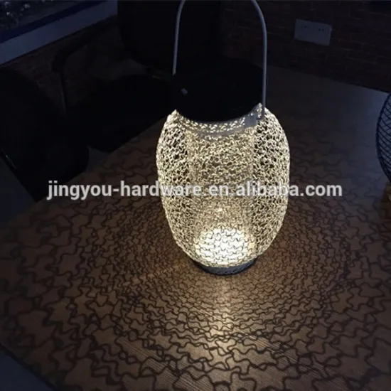 white Metal meterial solar lamp stand led garden light