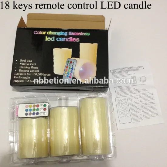 LED candle with remote control 3pcs Color Changing Candle with Remote Control led candles