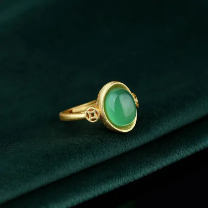 Classical Copper-Plated Gold Ring Of Imperial Court