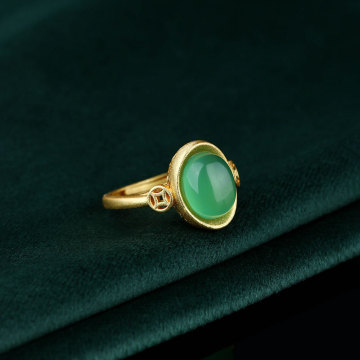 Gold-plated copper ring Classical Copper-Plated Gold Ring Of Imperial Court Manufactory
