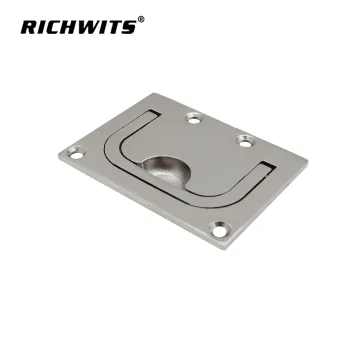 Marine Hardware flush pull ring with latch Stainless Steel boat door latch slam 316