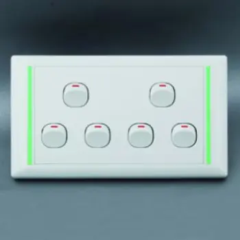 Flush Switch/Wall Switch/6 Gang 1 Way Switch/ G5/250V/10A/AC