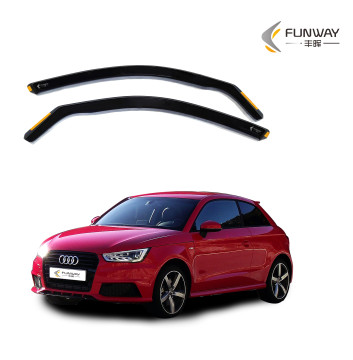 Black Wind Sun Rain Deflectors Car Window Sun Visor for Audi A1 MK1 (2012-2018) 3 Door Hatchback