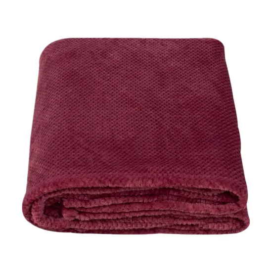 OEM/ODM jacquard waffle weave coral fleece plush sofa throw blanket baby wrap blankets
