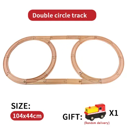 Wooden Tracks Train Set Toys Railway Magical Brio Wood Track Puzzles Educational Toys For Children's Birthday Gifts