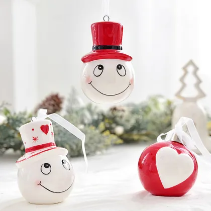Custom Ceramic Ornaments for Christmas Home Decorations