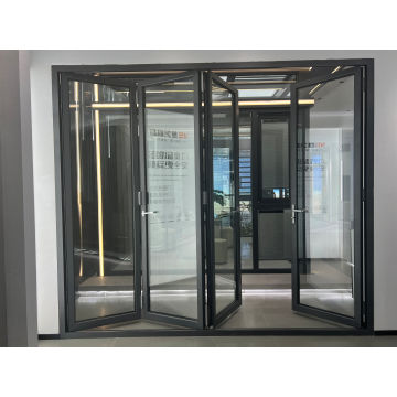 Lockable bifold exterior glass door