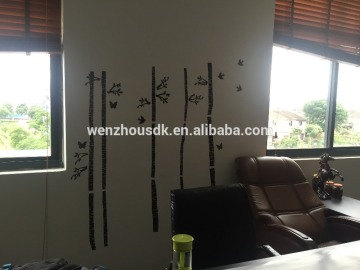 Bedroom DIY tree flower bird design oil proof vinyl paper material waterproof pvc wall decals vinyl wall sticker