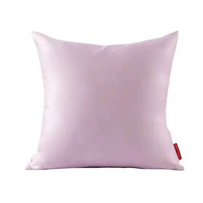 Solid Color Satin Silk Pillowcase Cushion Cover