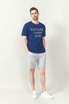 Herrenstrickgrau Melange Shorts