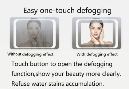 Smart LED Illuminated Rectangle Mirrors with Attached Lights