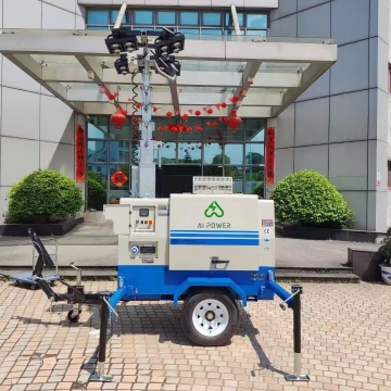 Tragbarer 10KVA -Hydraulik -Lichtturm - Werksbilliger mobiler Baugenerator