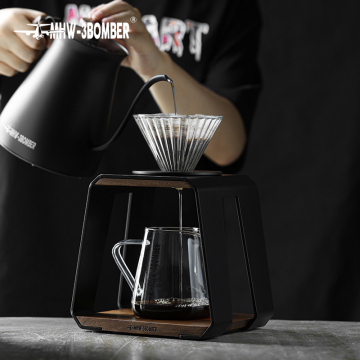 MHW-3BOMBER BAMBOO NACOLO NERO SINGOLO SINGOLO SINGOLA 60 PROPRIO SUPPORTO FILTRO DRIPPER CAFFERTA