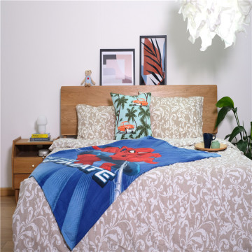 Sherpa Throws fleece Bed Sofa Spider-man Printed Blankets