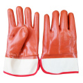 Safety Orange waterproof PVC Coated Gloves