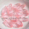 High Quality Faceted Diamond Ellipse Bicone Clear Acrylic Beads