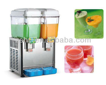 Electric cold beverage dispenser with double tanks for drink shop use