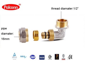 Top Selling 2015 Copper forged pipe pex fitting bathroom light fitting PEX-AL-PEX 16x1/2"mm A463