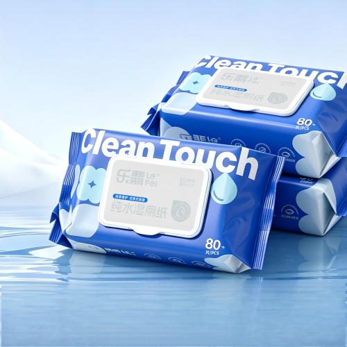 مناديل مبللة للمرحاض لطيفة وقابلة للتنظيف، 80 قطعة، مناديل ناعمة مضادة للبكتيريا