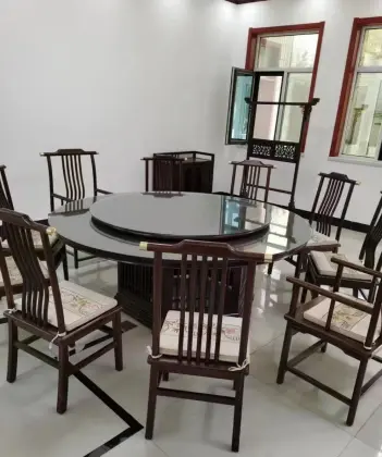 Solid wood dining table