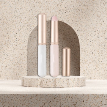 Mini Round Head Silicone Lip Brush for Concealer and Smudging