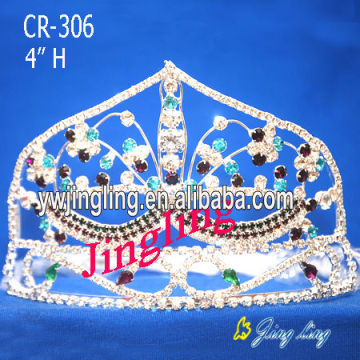 Máscara de encargo princesa Tiara del Rhinestone para el concurso